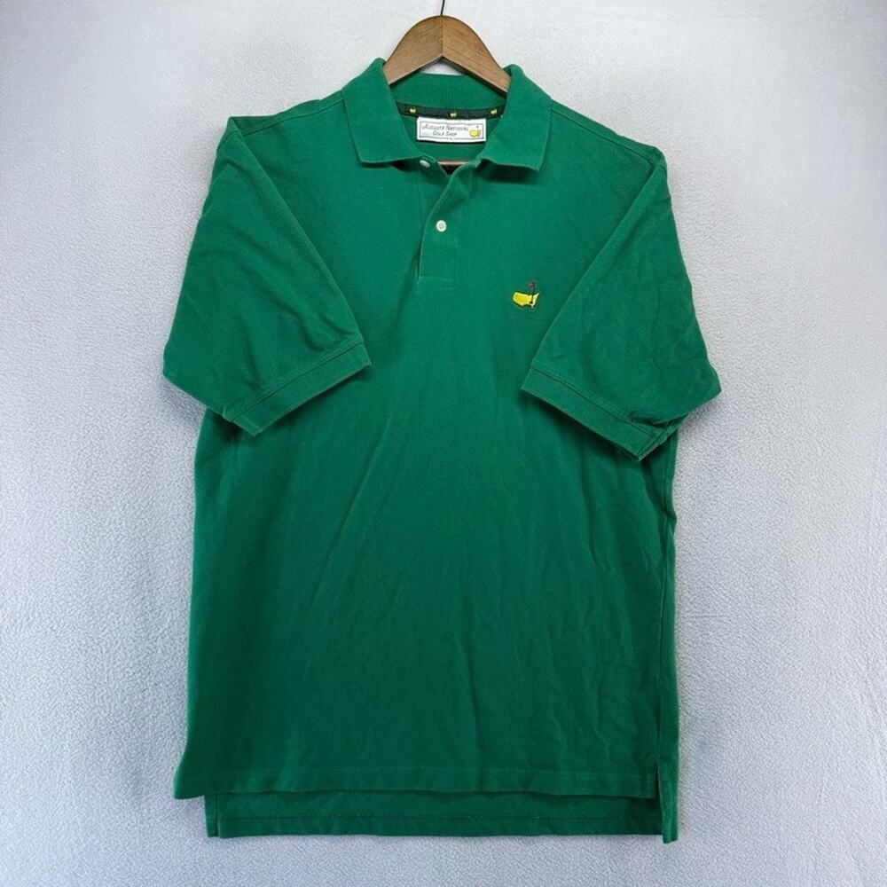 Vintage Masters Polo Shirt men's Large Green Augsta National Golf Shop CLEAN 90s - Picture 2 of 6